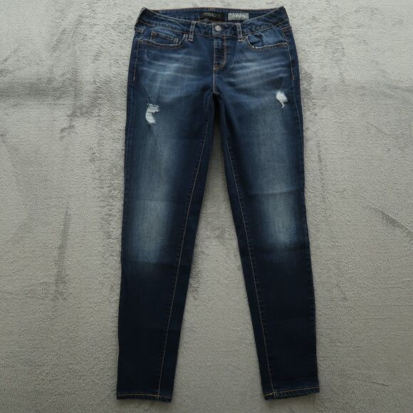 Aeropostale Jegging Jeans Women's Size 6R Blue Low-Rise 27.5" Inseam Distressed - Picture 1 of 16